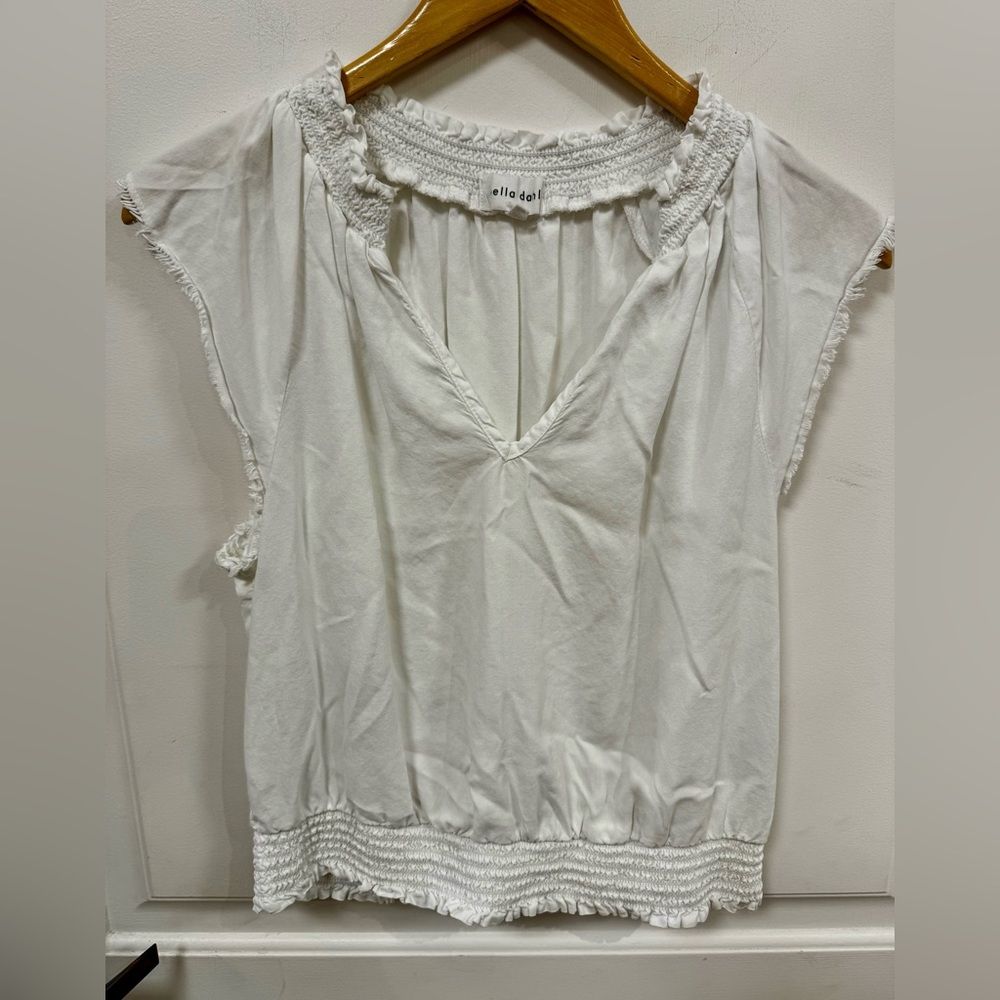 Bella Dahl smocked waist top